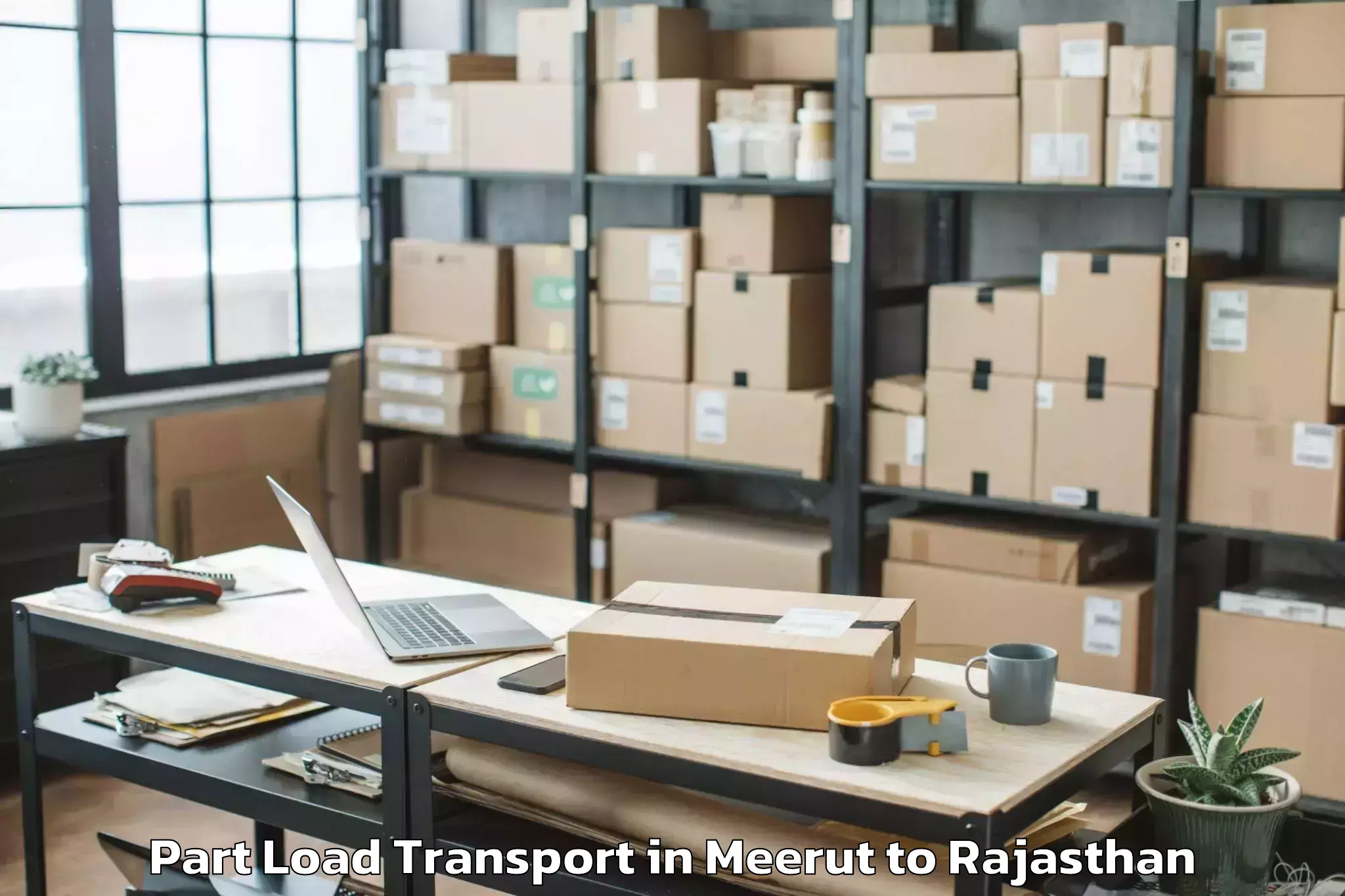 Easy Meerut to Mohanlal Sukhadia University U Part Load Transport Booking